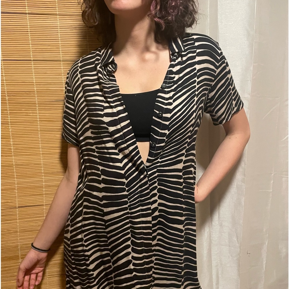 Marimekko flowing shift/trapezoid shirt style dress- size 38 (8 US)